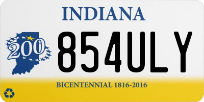 IN license plate 854ULY