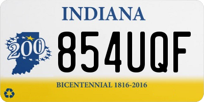 IN license plate 854UQF