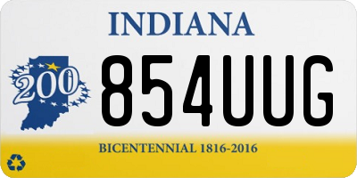 IN license plate 854UUG