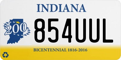 IN license plate 854UUL