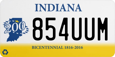 IN license plate 854UUM