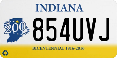 IN license plate 854UVJ
