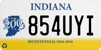 IN license plate 854UYI