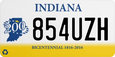 IN license plate 854UZH