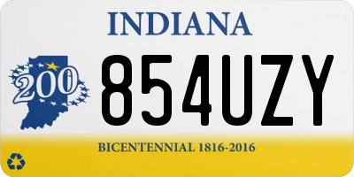 IN license plate 854UZY