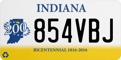 IN license plate 854VBJ