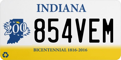 IN license plate 854VEM