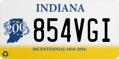 IN license plate 854VGI