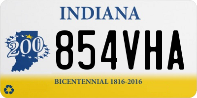IN license plate 854VHA