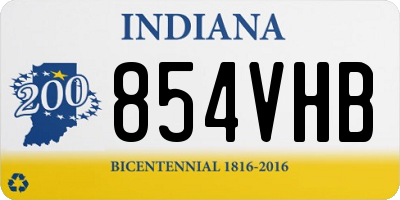 IN license plate 854VHB