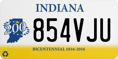 IN license plate 854VJU