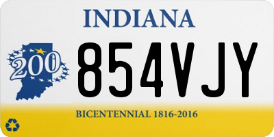 IN license plate 854VJY
