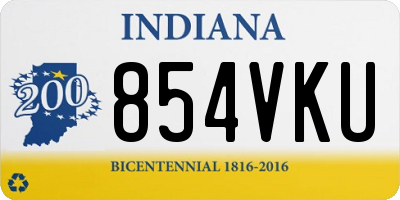 IN license plate 854VKU