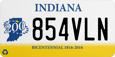 IN license plate 854VLN
