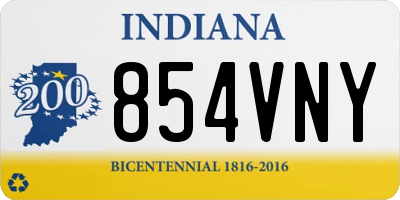 IN license plate 854VNY