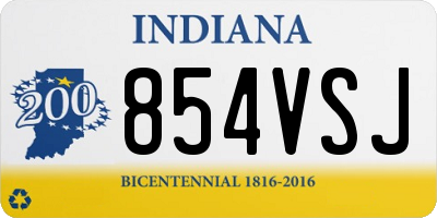 IN license plate 854VSJ