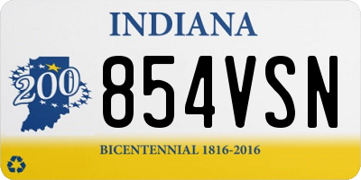 IN license plate 854VSN