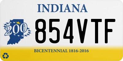 IN license plate 854VTF