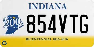 IN license plate 854VTG