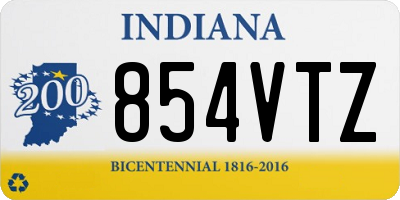 IN license plate 854VTZ