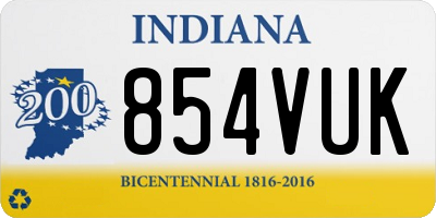 IN license plate 854VUK