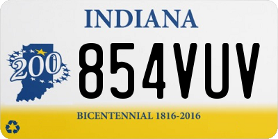 IN license plate 854VUV