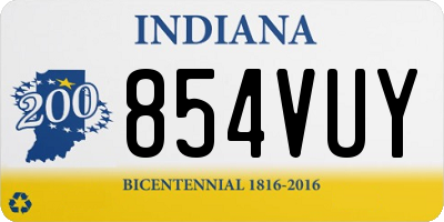 IN license plate 854VUY