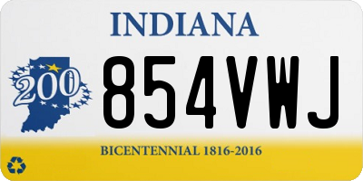IN license plate 854VWJ