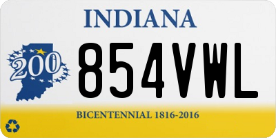 IN license plate 854VWL