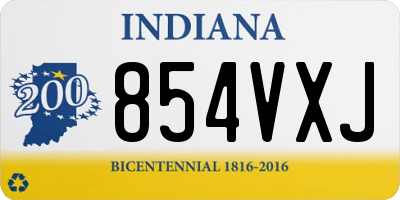 IN license plate 854VXJ
