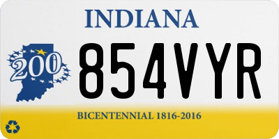 IN license plate 854VYR