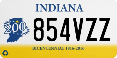 IN license plate 854VZZ