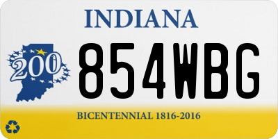 IN license plate 854WBG