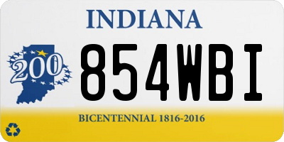 IN license plate 854WBI