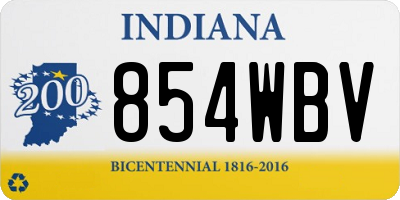 IN license plate 854WBV