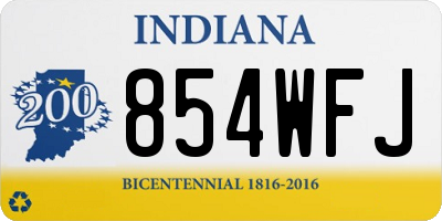 IN license plate 854WFJ