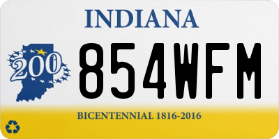 IN license plate 854WFM