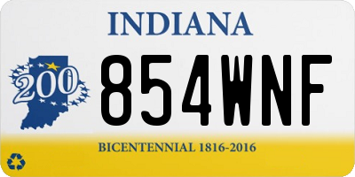 IN license plate 854WNF
