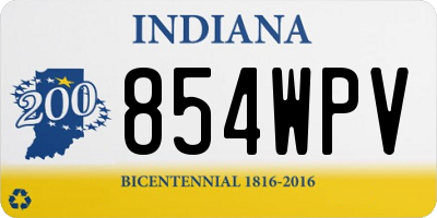IN license plate 854WPV