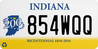 IN license plate 854WQQ
