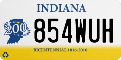 IN license plate 854WUH