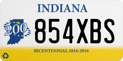 IN license plate 854XBS