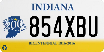 IN license plate 854XBU