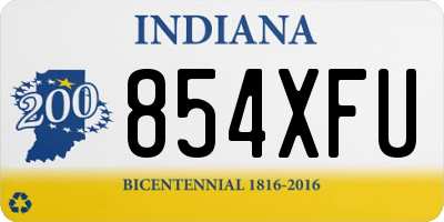 IN license plate 854XFU