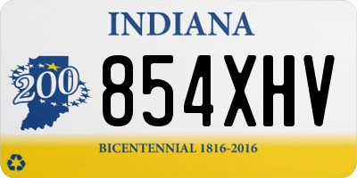 IN license plate 854XHV