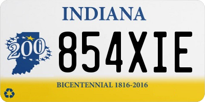 IN license plate 854XIE