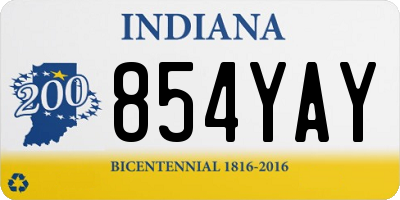 IN license plate 854YAY
