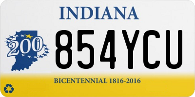 IN license plate 854YCU