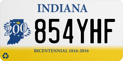 IN license plate 854YHF