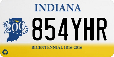 IN license plate 854YHR
